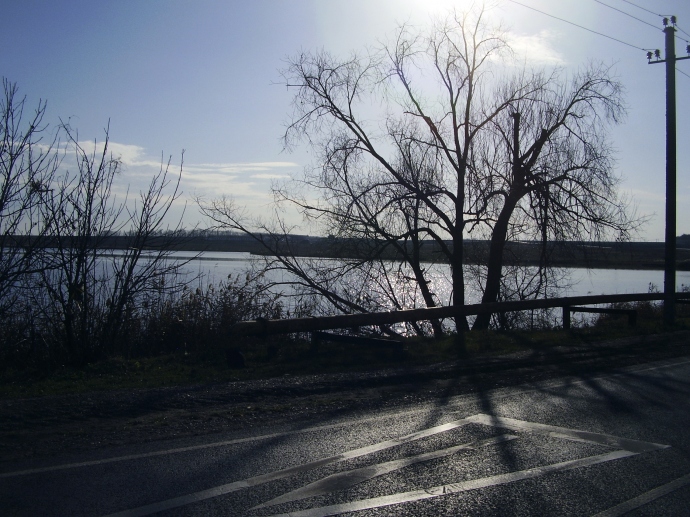 Вид на реку Бейсуг с дороги
