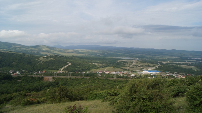 Вид с трассы на Новороссийск в сторону Мысхако и Южной Озереевки