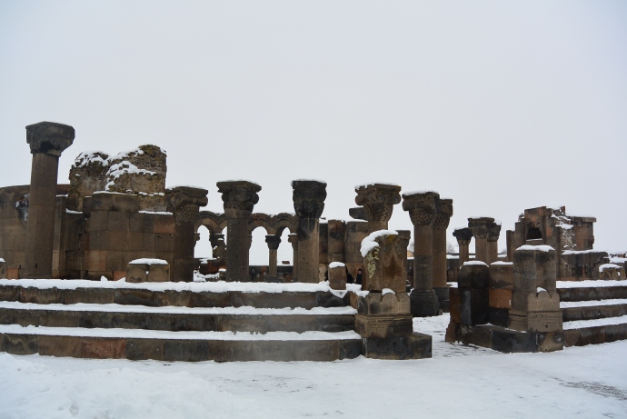 Развалины Храма Звартноц. Общий вид